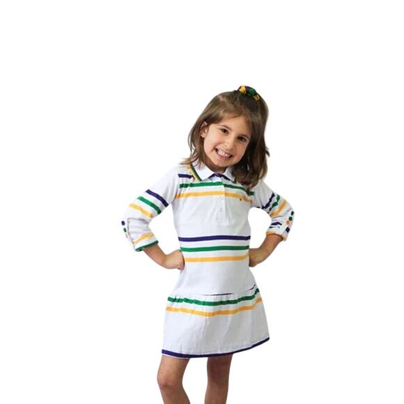 Unbranded Other - Mardi Gras Girls Dress With Purple, Green and Gold Stripes